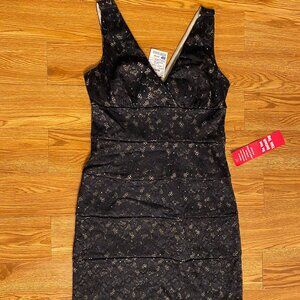 ENFOCUS STUDIO DRESS WOMENS SIZE 4 BLACK LACY SLEEVELESS NEW